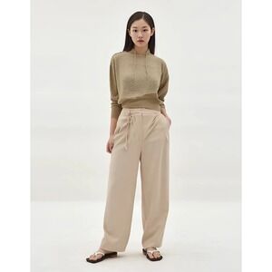 Tahari Sport Quilted Designer Hooded Sweater Beige Women's‎ Large – Cozy